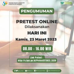 Pretest Online Rekruitmen Calon Petugas Pencacahan Lengkap ST2023