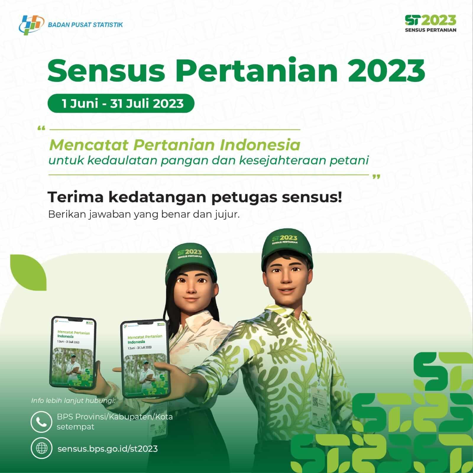 BPS Mulai Laksanakan Sensus Pertanian 2023